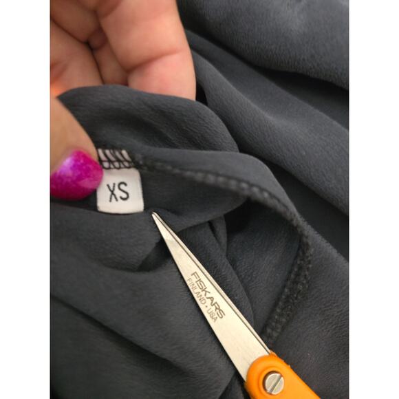 Gypsy 05 Made in Hollywood 100% Silk Black Peace Tie Waist Women's Jumpsuit XS - Picture 6 of 6